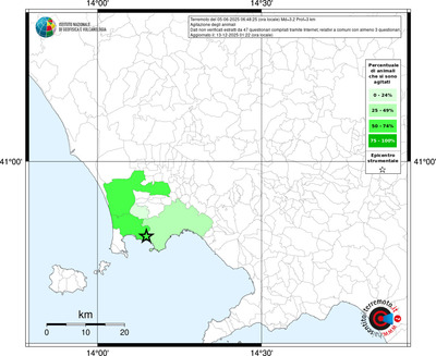 Mappa territorio comunale con almeno 3 questionari