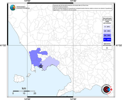 Mappa territorio comunale con almeno 3 questionari