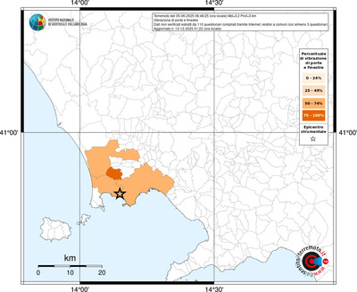 Mappa territorio comunale con almeno 3 questionari