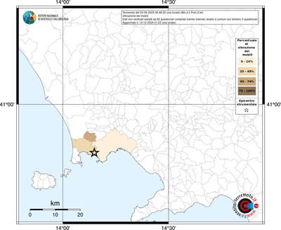 Mappa territorio comunale con almeno 3 questionari