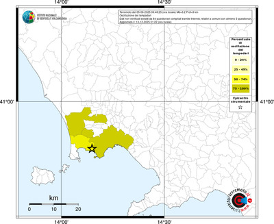 Mappa territorio comunale con almeno 3 questionari