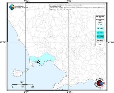 Mappa territorio comunale con almeno 3 questionari
