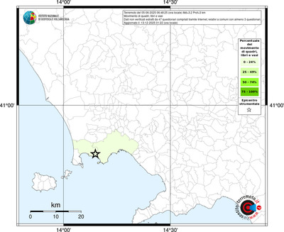 Mappa territorio comunale con almeno 3 questionari