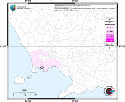 Mappa territorio comunale con almeno 3 questionari