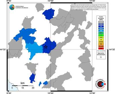 Mappa EMS - territori comuni