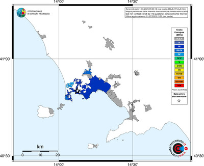 Mappa EMS - territori delle località