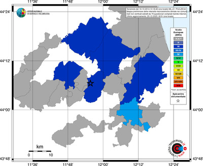 Mappa EMS - territori comuni