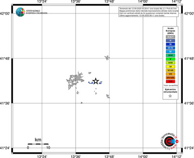 Mappa EMS - territori delle località