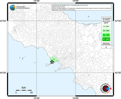 Mappa territorio comunale con almeno 3 questionari