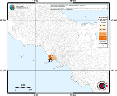 Mappa territorio comunale con almeno 3 questionari