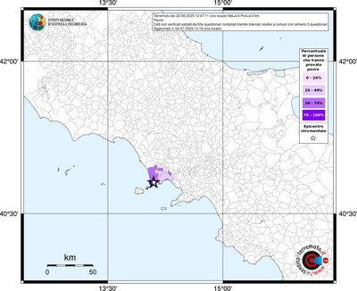 Mappa territorio comunale con almeno 3 questionari