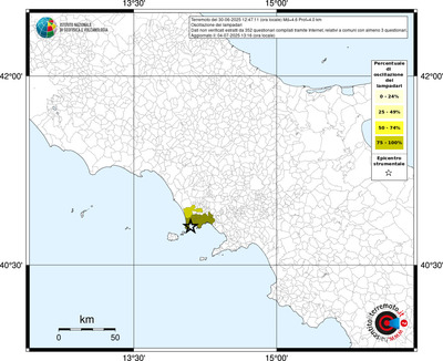 Mappa territorio comunale con almeno 3 questionari