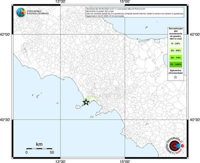 Mappa territorio comunale con almeno 3 questionari
