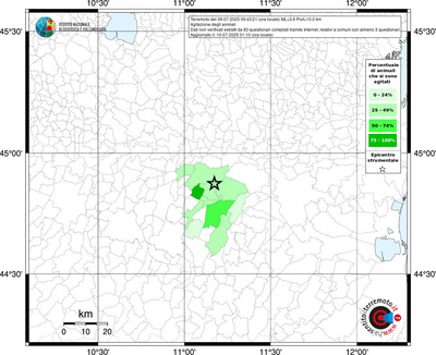Mappa territorio comunale con almeno 3 questionari