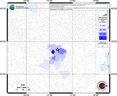 Mappa territorio comunale con almeno 3 questionari