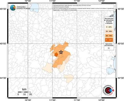 Mappa territorio comunale con almeno 3 questionari