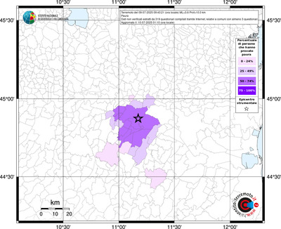 Mappa territorio comunale con almeno 3 questionari