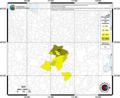 Mappa territorio comunale con almeno 3 questionari