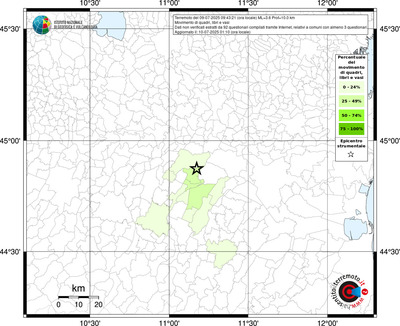 Mappa territorio comunale con almeno 3 questionari
