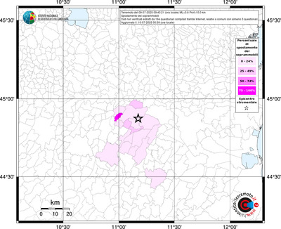 Mappa territorio comunale con almeno 3 questionari