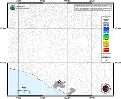 Mappa EMS - territori comunali