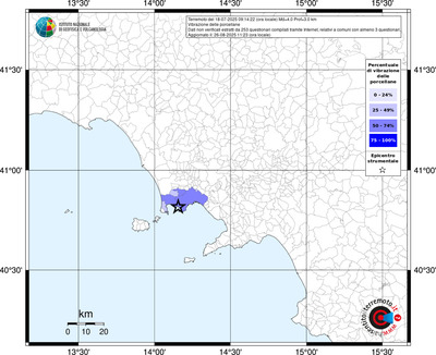 Mappa territorio comunale con almeno 3 questionari