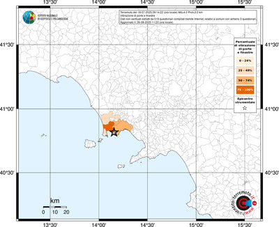 Mappa territorio comunale con almeno 3 questionari