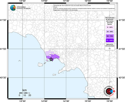 Mappa territorio comunale con almeno 3 questionari