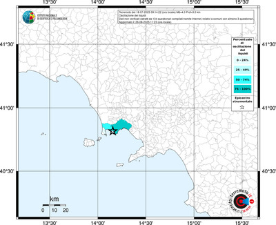 Mappa territorio comunale con almeno 3 questionari