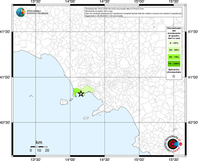 Mappa territorio comunale con almeno 3 questionari