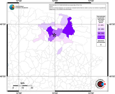 Mappa territorio comunale con almeno 3 questionari