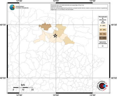 Mappa territorio comunale con almeno 3 questionari