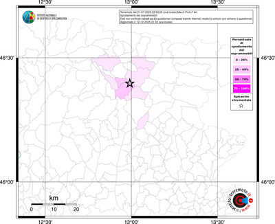 Mappa territorio comunale con almeno 3 questionari