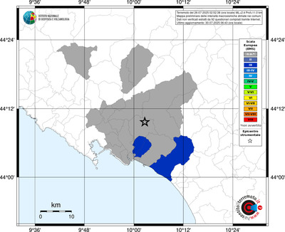 Mappa EMS - territori comunali