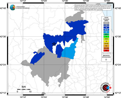 Mappa EMS - territori comunali
