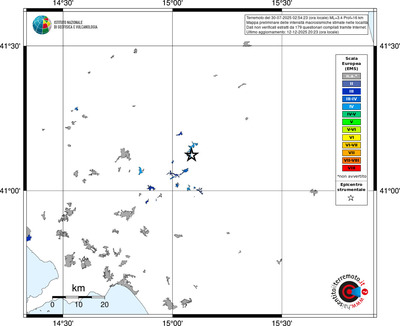 Mappa EMS - territori località
