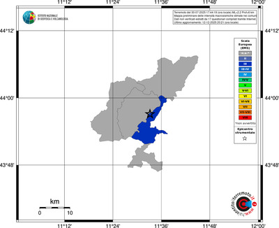 Mappa EMS - territori comuni