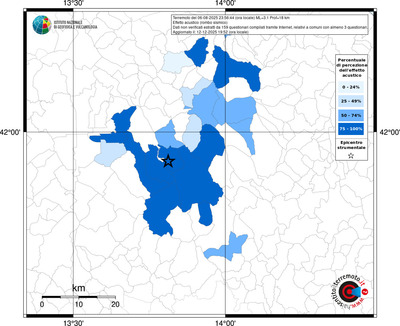 Mappa territorio comunale con almeno 3 questionari