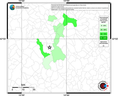 Mappa territorio comunale con almeno 3 questionari