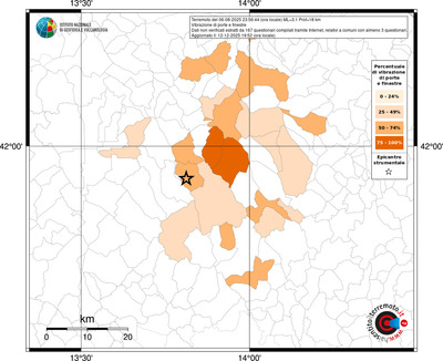 Mappa territorio comunale con almeno 3 questionari