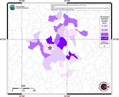 Mappa territorio comunale con almeno 3 questionari