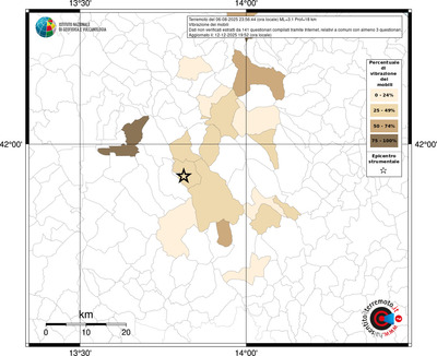 Mappa territorio comunale con almeno 3 questionari