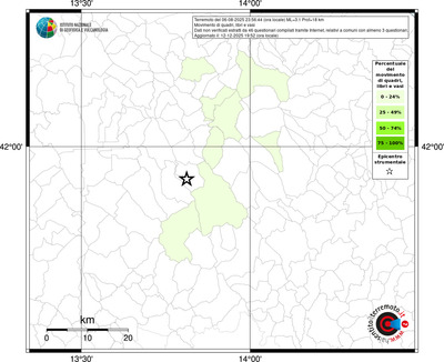 Mappa territorio comunale con almeno 3 questionari