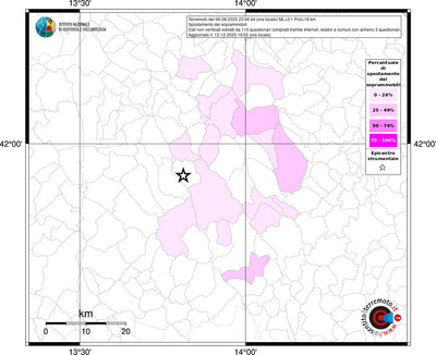 Mappa territorio comunale con almeno 3 questionari