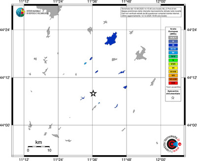 Mappa EMS - territori località