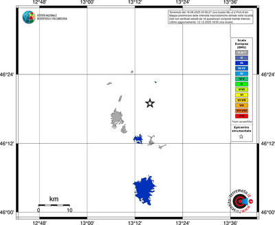 Mappa EMS - territori località