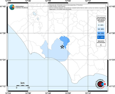 Mappa territorio comunale con almeno 3 questionari