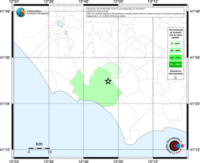 Mappa territorio comunale con almeno 3 questionari