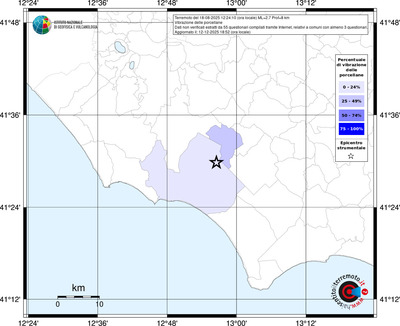 Mappa territorio comunale con almeno 3 questionari