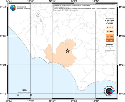 Mappa territorio comunale con almeno 3 questionari